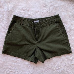 New York & Co. Cotton Hampton Shorts.  Size 4.  Army Green Color